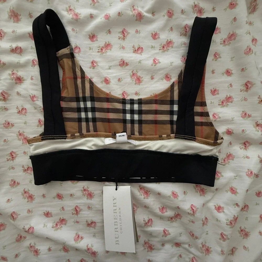 Burberry Tan and Black Plaid Bikini - Picture 9 of 11